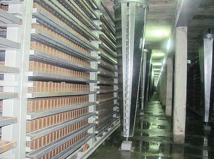 シクロン分離器の乾燥機 加工中の粘土レンガの乾燥 1